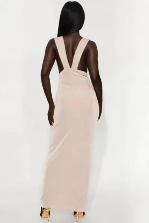 All Beauty No Beast Slinky Maxi Dress