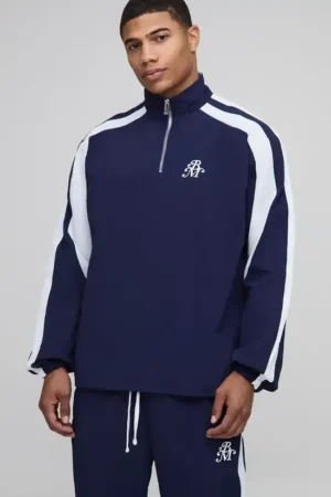 Oversized New York Funnel Neck and Baggy Jogger Shell Tracksuit